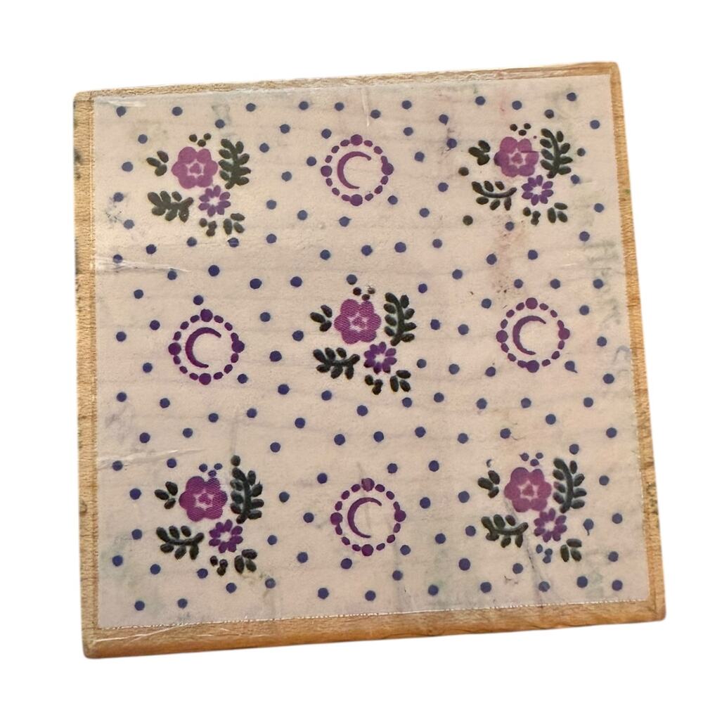 Stampendous Fun Stamps Multi Dots & Flowers F029 Petite Floral Rubber Stamp
